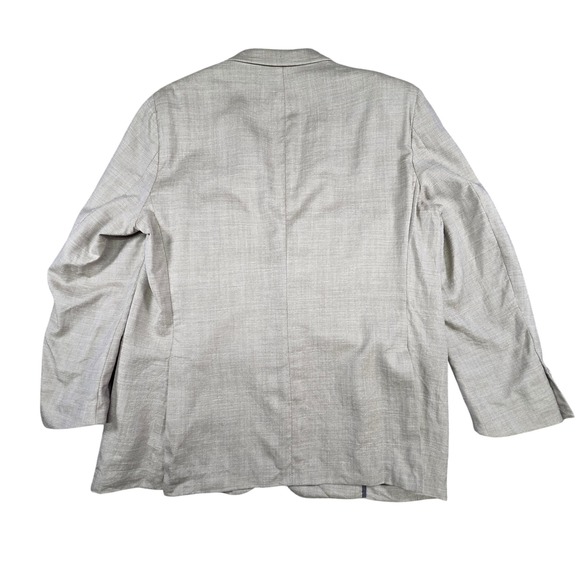 Robert Talbott Carmel Blazer 44R Men's Tan Wool Silk Linen Sport Coat Canada - Picture 3 of 16